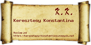 Keresztesy Konstantina névjegykártya